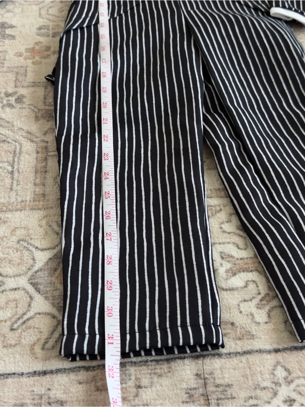 Disney Jack Skellington Pinstripe One-Piece Footie in Black & White
